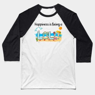 Happiness Is Being A Lala Summer Beach Happy Mother's Day Baseball T-Shirt